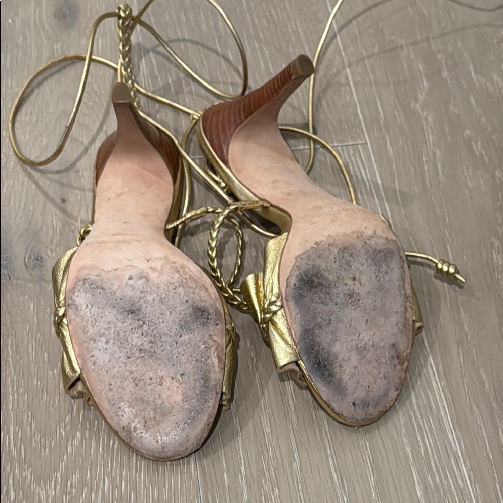 Ulla Johnson Gold Braided Sandals sz 7 - Picture 4 of 8